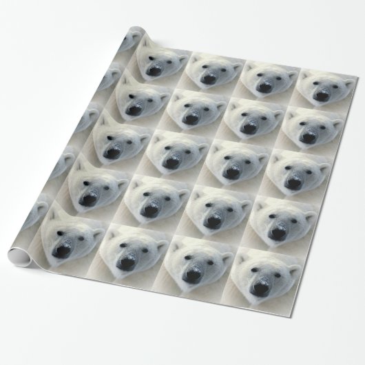 Polar Bear Christmas Wrap Paper Geschenkpapier (Ungerollt)