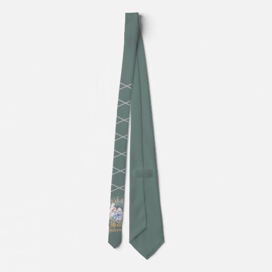 Polar Bear Christmas Wreath Neck Tie Krawatte (Rückseite)