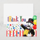 Polar Bear Circus Birthday Dankeskarte (Vorne/Hinten)
