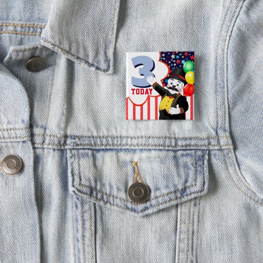 Polar Bear Circus Kindergeburtstag Party Button (Beispiel)