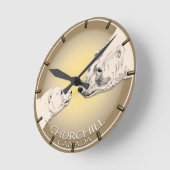 Polar Bear Clock Churchill Runde Wanduhr (Winkel)