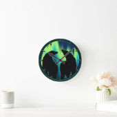 Polar Bear Clock Cooler, einheimischer Bär Kunstma Runde Wanduhr (Zuhause)