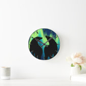 Polar Bear Clock Cooler, einheimischer Bär Kunstma Runde Wanduhr (Zuhause)