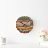 Polar Bear Clock Kirchengebirge Runde Wanduhr (Zuhause)