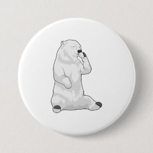 Polar bear Coffee Cup Button