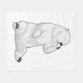 Polar bear Coffee Cup Fleecedecke (Vorderseite (Horizontal))