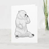 Polar bear Coffee Cup Karte (Vorderseite)
