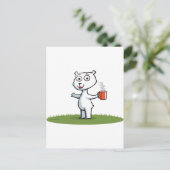 Polar Bear Coffee Postkarte (Stehend Vorderseite)