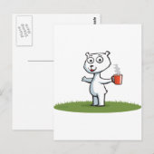 Polar Bear Coffee Postkarte (Vorne/Hinten)
