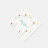 Polar Bear Coloful "80er Baby Showpaper Napkins Serviette (Ecke)