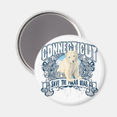 Polar Bear Connecticut Magnet (Vorderseite/Rückseite)