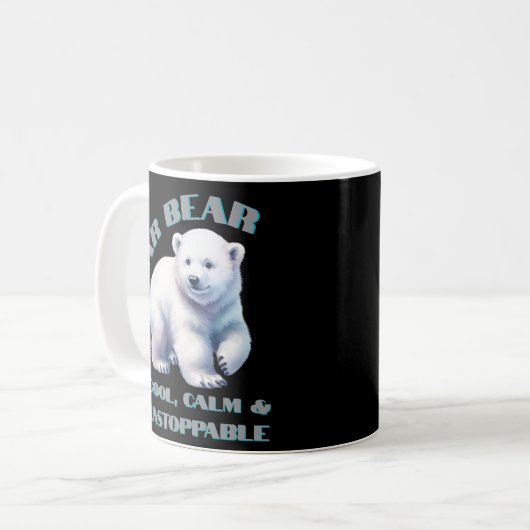 Polar Bear Cool Calm & Unaufhaltsam Kaffeetasse (Vorderseite Links)