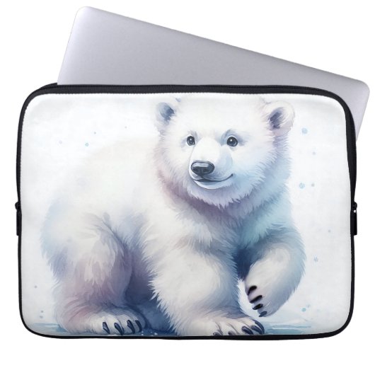 Polar Bear Cool Calm & Unaufhaltsam Laptopschutzhülle (Vorderseite)