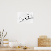 Polar Bear & Cub Art Print Wildlife Poster (Küche)