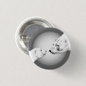 Polar Bear & Cub Button Button Wildlife Art Button (Vorne & Hinten)
