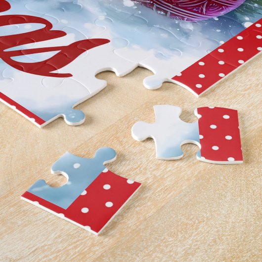 Polar Bear Cub Frohe Weihnachtskid Puzzle (Seite)