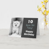 Polar Bear Cub Geburtstagskarte Karte (Gelbe Blume)