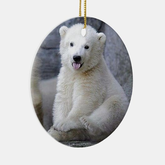 Polar Bear Cub Keramikornament (Rechts)
