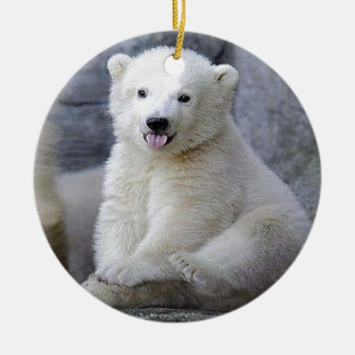 Polar Bear Cub Keramikornament