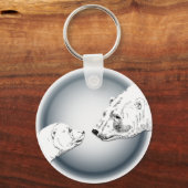 Polar Bear & Cub Key Chain Bear Art Schlüsselanhän Schlüsselanhänger (Vorderseite)