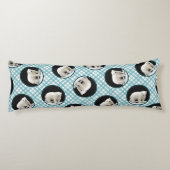 Polar Bear Cub Malerei Original Wildlife Art Seitenschläferkissen (Rückseite)