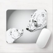 Polar Bear & Cub Mousepad Bären Art Mousepad (Mit Mouse)