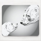 Polar Bear & Cub Mousepad Bären Art Mousepad (Vorne)