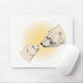 Polar Bear & Cub Mousepad Wildlife Art Mousepad (Mit Mouse)