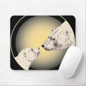 Polar Bear & Cub Mousepad Wildlife Art Mousepad (Mit Mouse)