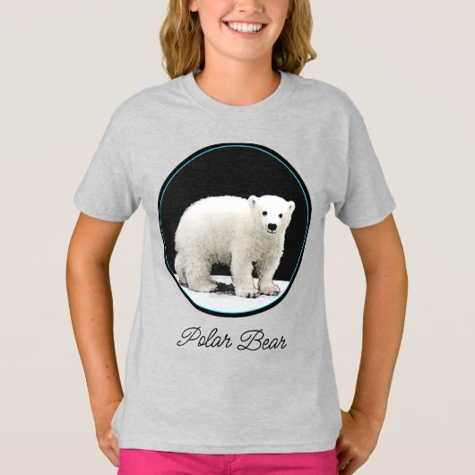 Polar Bear Cub Painting - Oiginal Wildlife Art T-S T-Shirt (Vorderseite)
