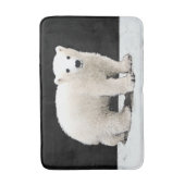 Polar Bear Cub Painting - Original Wildlife Art Badematte (Vorderseite Vertikal)