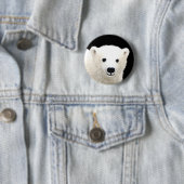 Polar Bear Cub Painting - Original Wildlife Art Button (Beispiel)