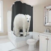 Polar Bear Cub Painting - Original Wildlife Art Duschvorhang (Beispiel)