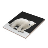 Polar Bear Cub Painting - Original Wildlife Art Fliese (Seite)