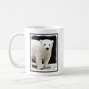 Polar Bear Cub Painting - Original Wildlife Art Kaffeetasse