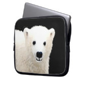 Polar Bear Cub Painting - Original Wildlife Art Laptopschutzhülle (Vorderseite Links)