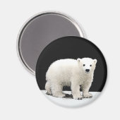 Polar Bear Cub Painting - Original Wildlife Art Magnet (Vorderseite/Rückseite)