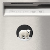 Polar Bear Cub Painting - Original Wildlife Art Magnet (In Situ (Geschirrspüler))