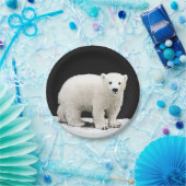 Polar Bear Cub Painting - Original Wildlife Art Pappteller (Party)