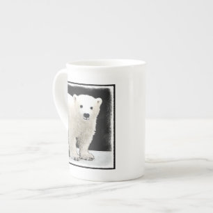 Polar Bear Cub Painting - Original Wildlife Art Porzellantasse