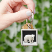 Polar Bear Cub Painting - Original Wildlife Art Schlüsselanhänger (Hand)