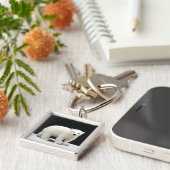 Polar Bear Cub Painting - Original Wildlife Art Schlüsselanhänger (Seite)