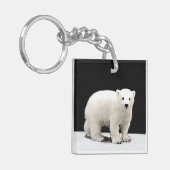 Polar Bear Cub Painting - Original Wildlife Art Schlüsselanhänger (Vorderseite links)