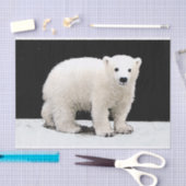 Polar Bear Cub Painting - Original Wildlife Art Seidenpapier (Handwerk)