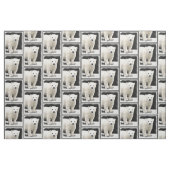 Polar Bear Cub Painting - Original Wildlife Art Stoff (Fat Quarter (45,7 x 55,9 cm))