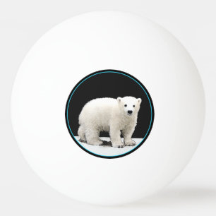 Polar Bear Cub Painting - Original Wildlife Art Tischtennisball