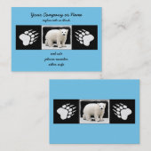 Polar Bear Cub Painting - Original Wildlife Art Visitenkarte (Vorne/Hinten)
