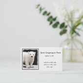 Polar Bear Cub Painting - Original Wildlife Art Visitenkarte (Stehend Vorderseite)
