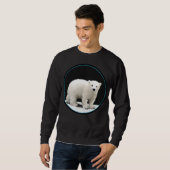 Polar Bear Cub Painting - Ursprüngliche Kunst, Dic Sweatshirt (Vorne ganz)