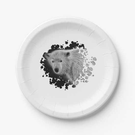 Polar Bear Cub Pappteller (Vorderseite)